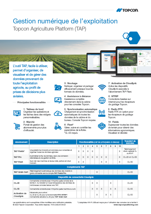 TAP Subscriptions Corporate Document French - Rev B