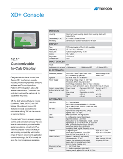 Topcon XDplus Console - OEM datasheet - Rev B