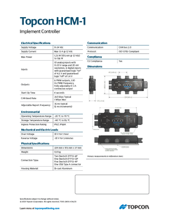 HCM-1 Datasheet - Rev A