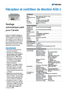 Topcon AGS-2 OEM Datasheet (French) - Rev A