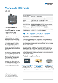 Topcon CL55 Connectivity Device Datasheet (French) - Rev B