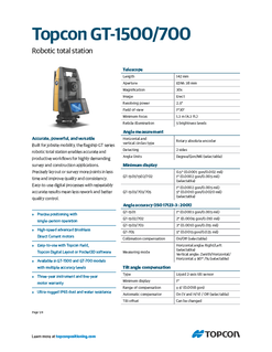 GT-1500/GT-700 Datasheet - Rev A