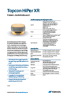 Topcon HiPer XR Data Sheet (German) - Rev A