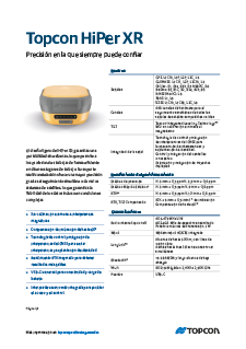 Topcon HiPer XR Data Sheet (Spanish) - Rev A