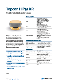 Topcon HiPer XR Data Sheet (Portuguese) - Rev A