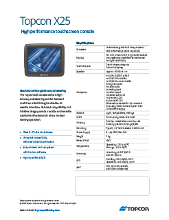 X25 Datasheet - Rev A