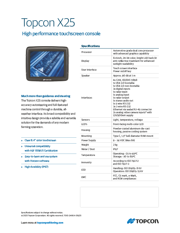 X25 Datasheet - Rev A