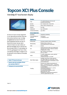 XC1 plus console Datasheet (Dutch) - Rev A