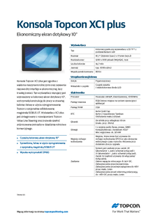 XC1 plus console Datasheet (Polish) - Rev A 