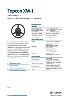 XW1 Electric Steering Wheel Datasheet (NALA) - Rev A