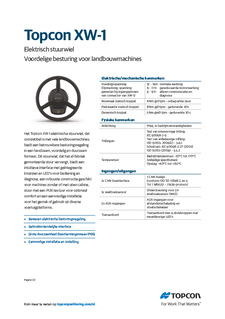 XW1 Electric Steering Wheel Datasheet (Dutch) - Rev A