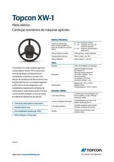 XW1 Electric Steering Wheel Datasheet (Brazilian) - Rev A