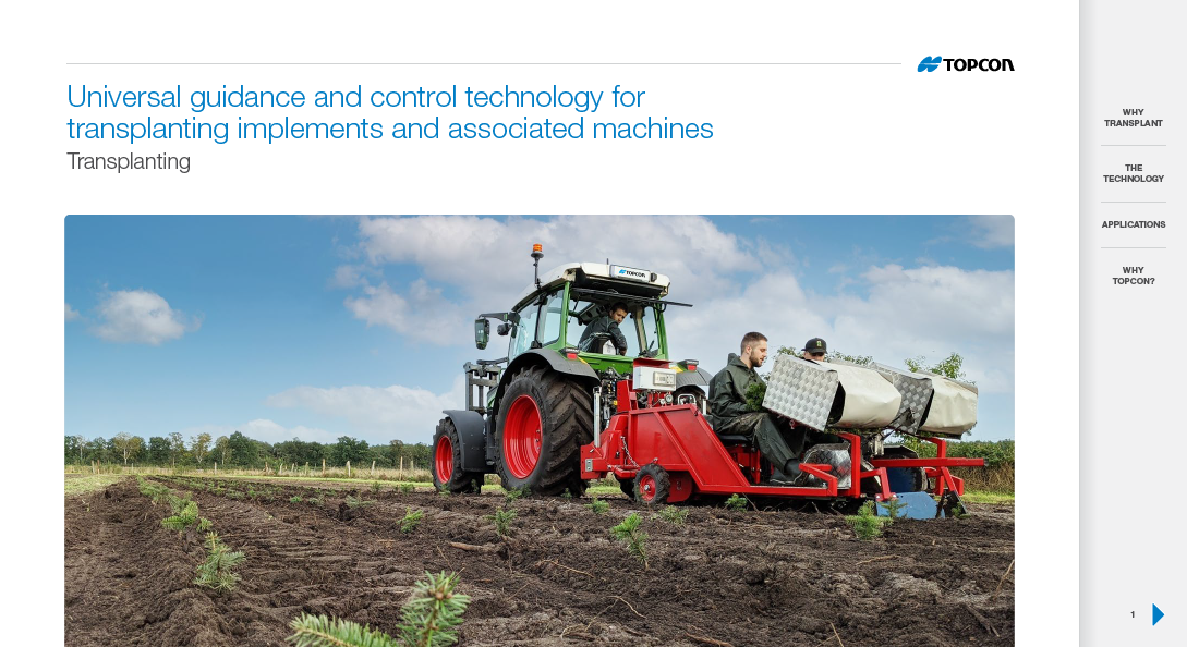 Universal guidance and control technology for transplanting implements and associated machines | Transplanting - Rev A