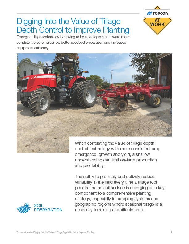 Topcon at Work – Tillage Depth Control