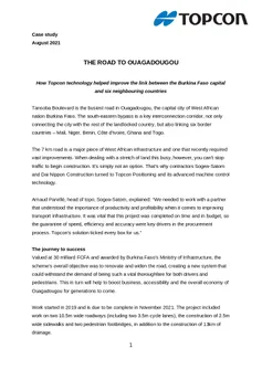Burkina Faso Topcon Case Study 2021