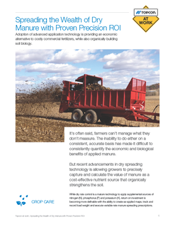 Spreading the Wealth of Dry Manure with Proven Precision ROI